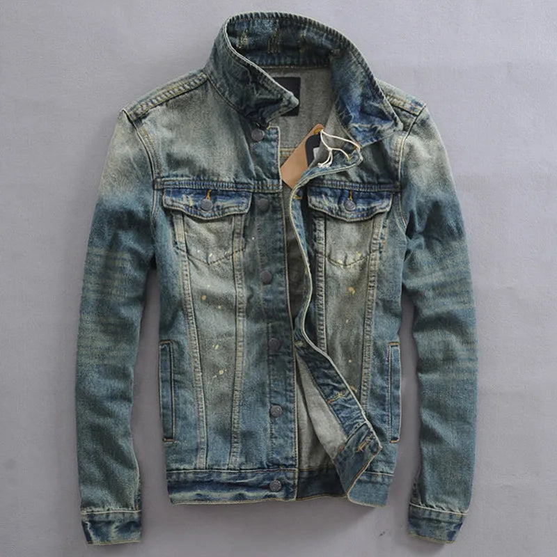 Autumn New Men Denim Jackets Classic Turn Coats S-3Xl Oversize Bf Hip-Pop Streetwear Single Breasted Male Outwear Jeans Vintage