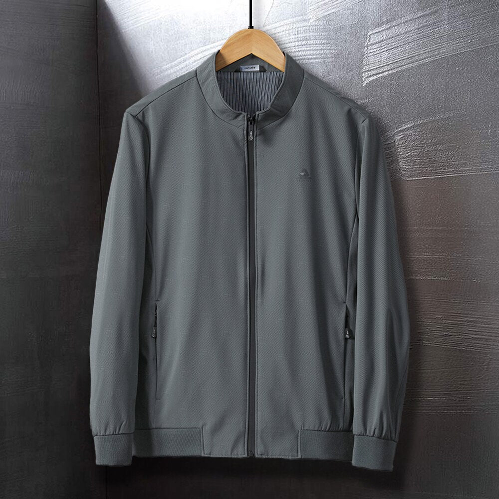 Casual Jacket Men Spring and Autumn Work Wear Jacket Men Fashion Clothing Lightweight Solid Color Coats