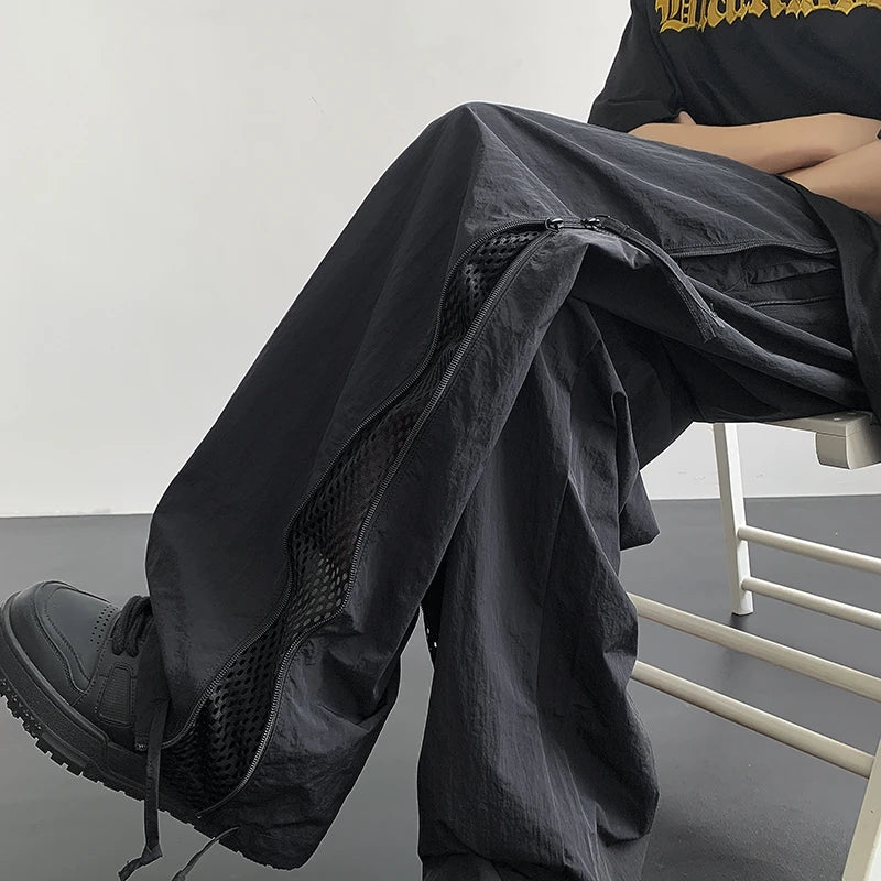 saferido Trendy Y2K Solid Cargo Pants Men's Multi Flap Pocket Trousers Loose Casual Outdoor Pants Harajuku Lightweight Cargo Pants