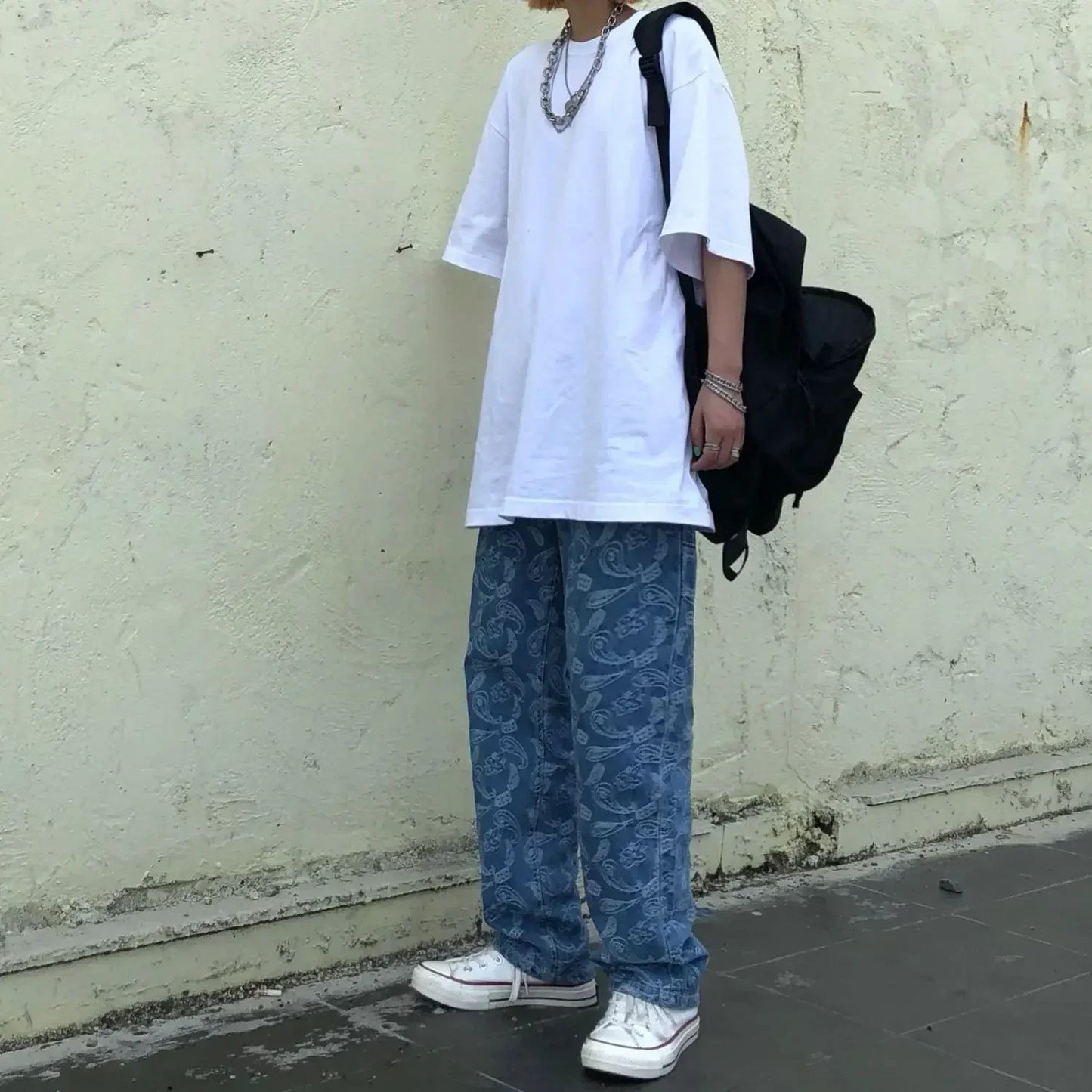 saferido Trousers Hip Hop Straight Men's Jeans Tie Dye Graphic Man Cowboy Pants Y2k Streetwear Baggy 2024 Korean Autumn Harajuku Summer