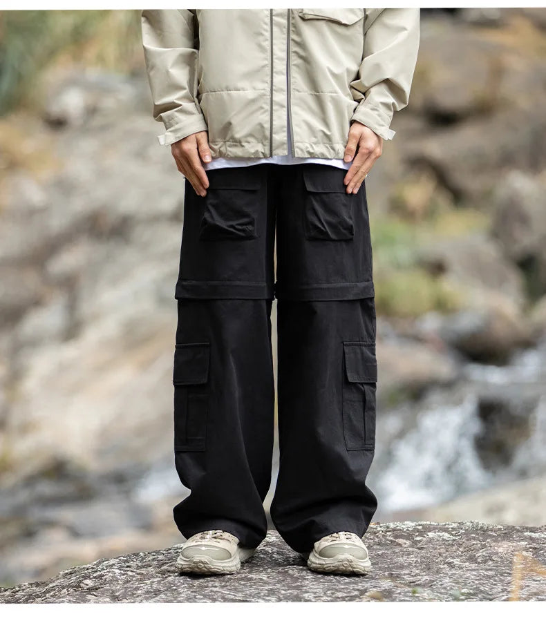 saferido 2024 New Cargo Pants Men Oversize Outdoor Casual Trousers Multi Pocket Pure Cotton Jogging Pants Mans Streetwear Hip Hop