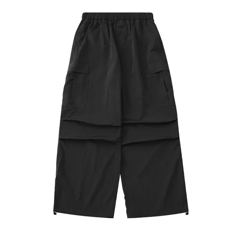 saferido Baggy Cargo Pants Men Green Parachute Wide Leg Trousers Male Black Oversize Loose Casual Streetwear Hip Hop Waterproof
