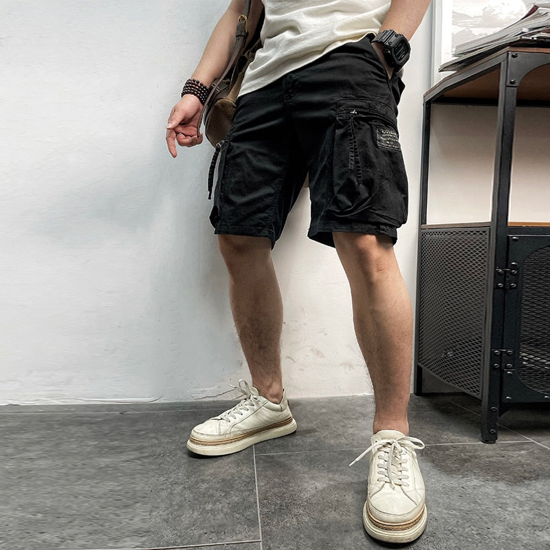 Men Summer Brand New Casual Vintage Classic Pockets Camouflage Cargo Shorts Men Outwear Fashion Twill Cotton Shorts Men
