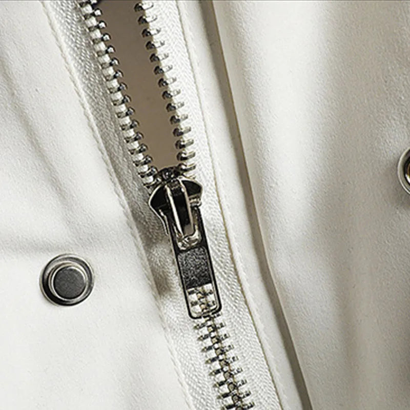 saferido New Ribbon Stand Collar Work Coat Men's Spring and Autumn Fried Street Personality Streamer Top Loose Large Size Jacket