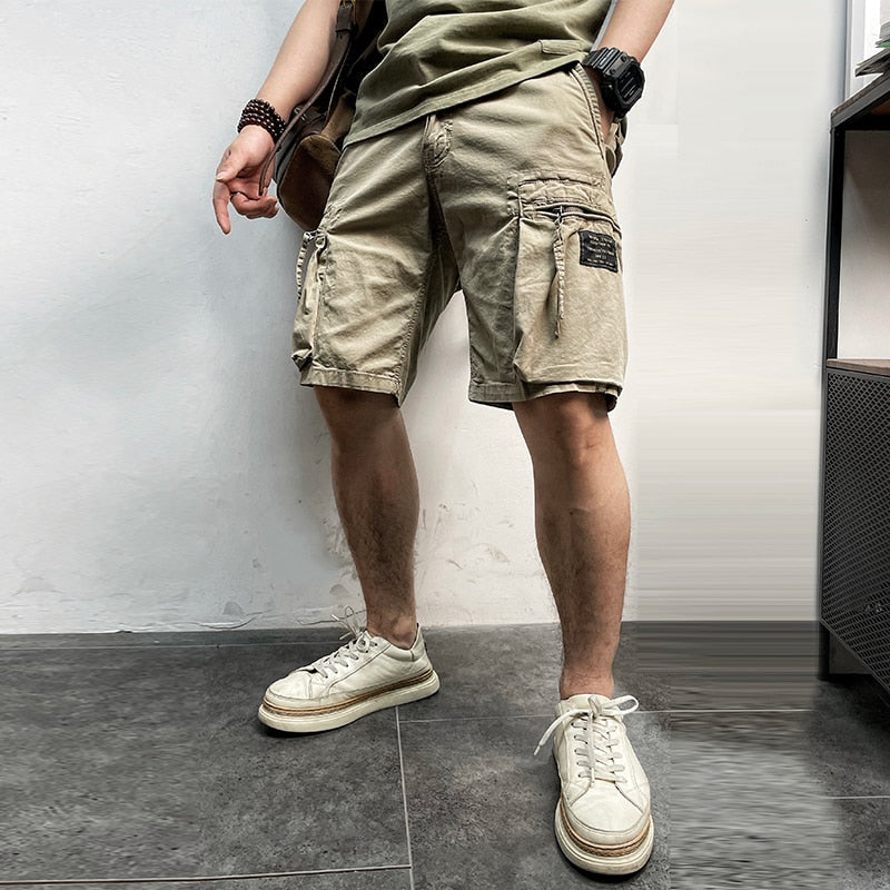 Men Summer Brand New Casual Vintage Classic Pockets Camouflage Cargo Shorts Men Outwear Fashion Twill Cotton Shorts Men