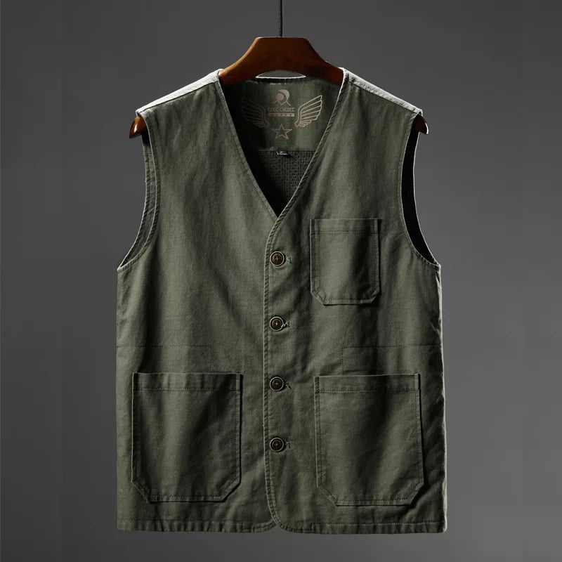 M-8XL Large Size Military Style Men's Casual Vests Cotton Breathable Mesh Sleeveless Jackets Male Outwdoor Fishing Waistcoat To