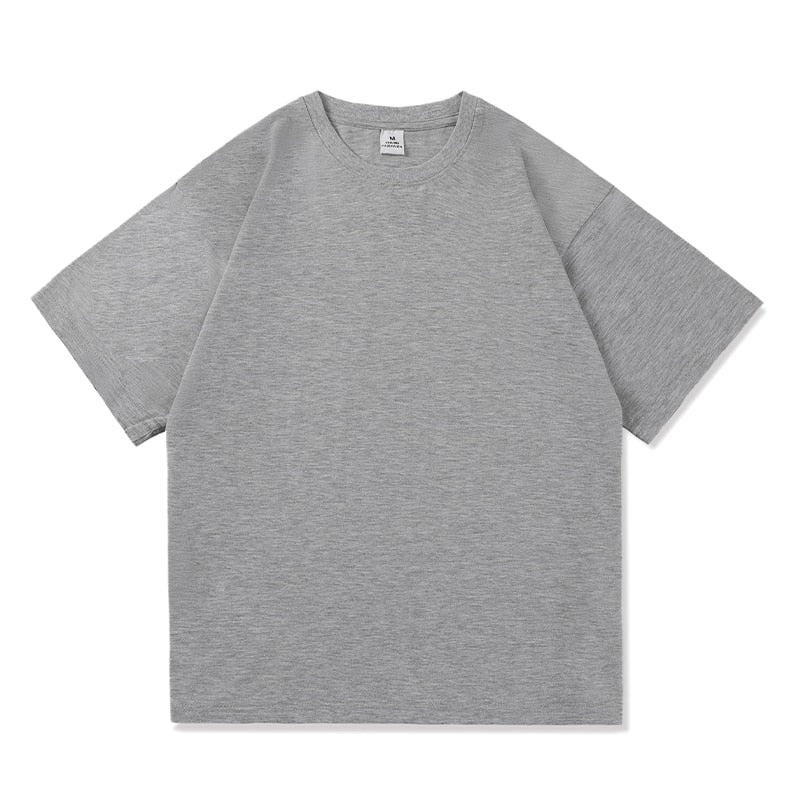 Men Oversized Graphic Solid T Shirts Colorfuls 100% Cotton Mens White Classical Tee Male Short Sleeve O-Neck Tops