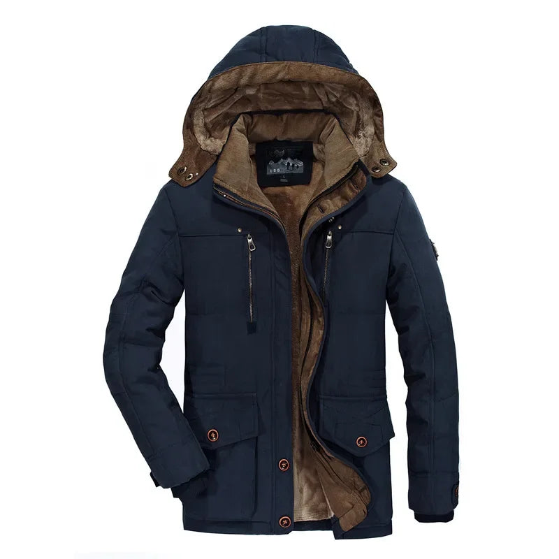 Jackets for Men Winter Windbreaker Clothing Biker Aviator Baseball Motorcyclist New Coats Hooded Zip-up Big Size L-6XL