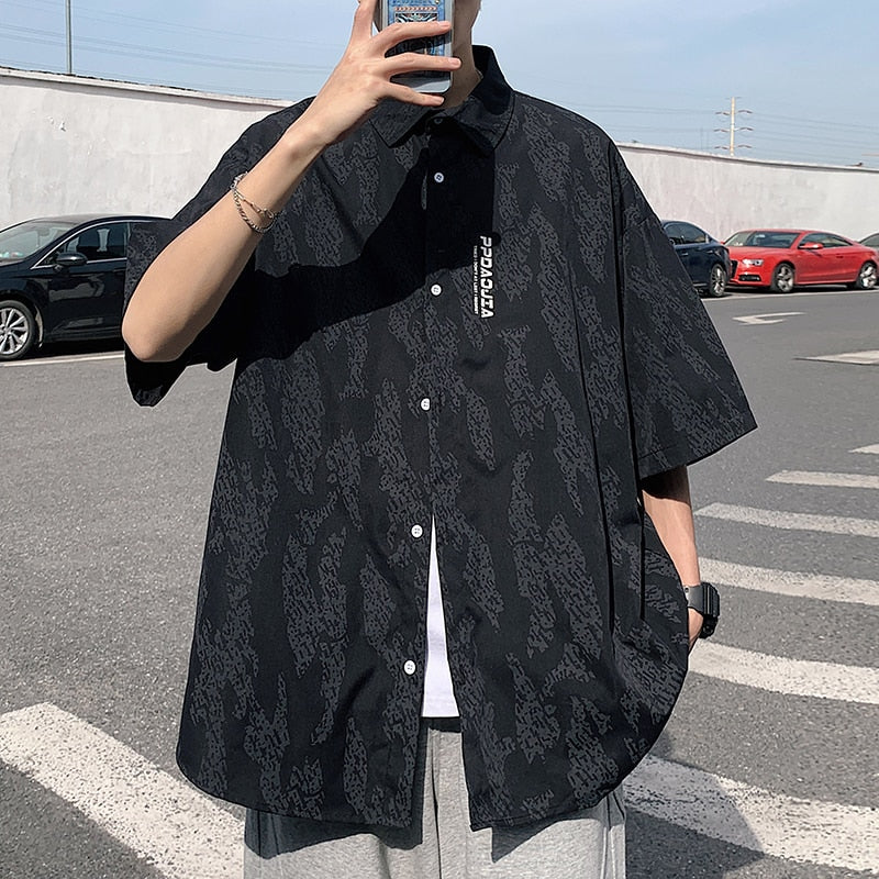 Art Style Men's Corduroy Long Sleeve Shirts Autumn Korean Shirt Woman Fashion Casual Oversize Shirt Coat Quality Clothing