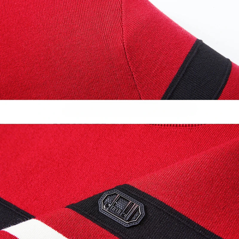 saferido Round Neck Men's Knitwear Spring 2024 Silk Velvet Half Sleeve Thick T-shirt Business Gentleman