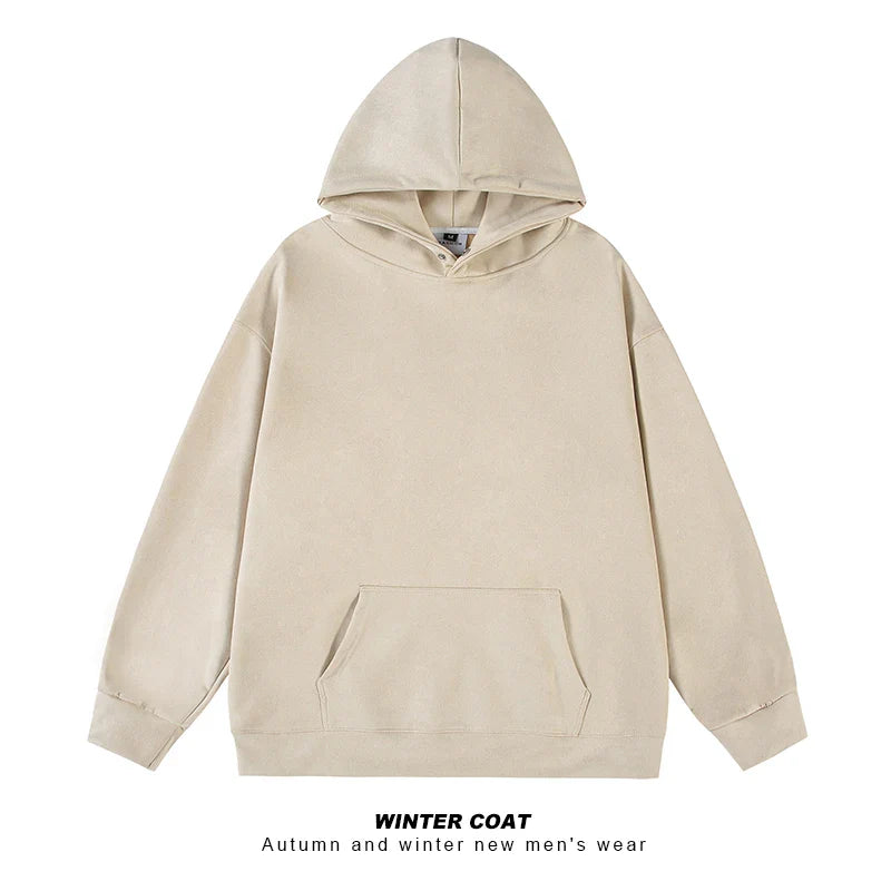 saferido Fall Men Sweatshirts Japanese Streetwear Vintage Trend Unisex Couple Loose Harajuku Casual Fleece Hoodies Coat