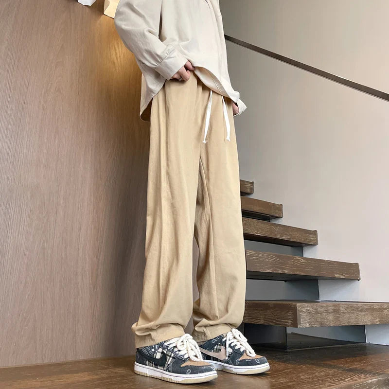saferido Tracksuit Black Korean Fashion Joggers Pants Y2k Baggy Tactical Cargo Pants Khaki Harajuku Casual Stacked Sweat Pants