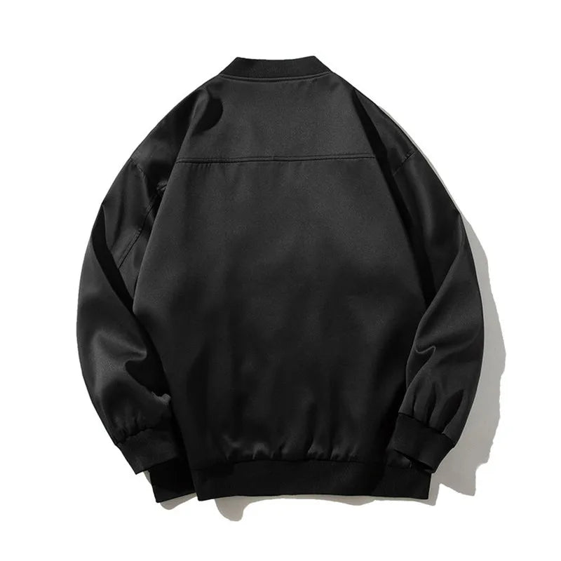New Men Bomber Jackets Fashion Zippers Solid Casual Baseball Outerwear Coat Couple Jacket Streetwear Women Moto Biker Coats