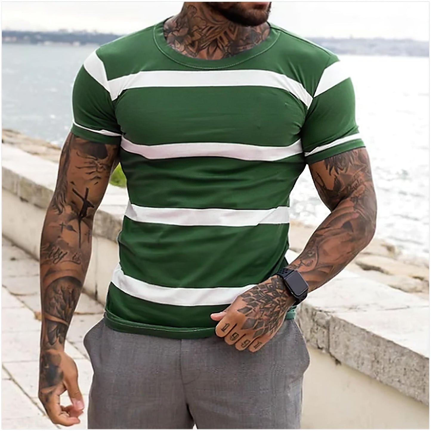 Men's T-shirt Checked Printed Loose Oversized Men' Top Holiday Casual Clothing Daily Short Sleeve T-shirt Fitness Sweatshirt Y2k