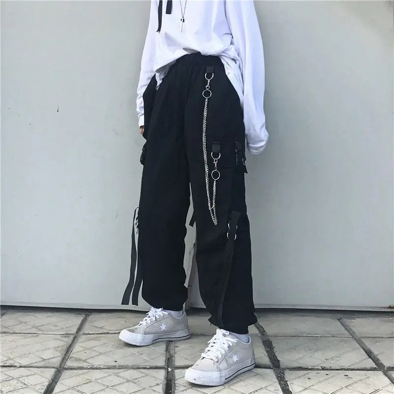 saferido Techwear Men's Sets Cargo Pants Men's Shirt Kit Long Sleeve Shirts Korean Streetwear Hip Hop Harajuku Spring