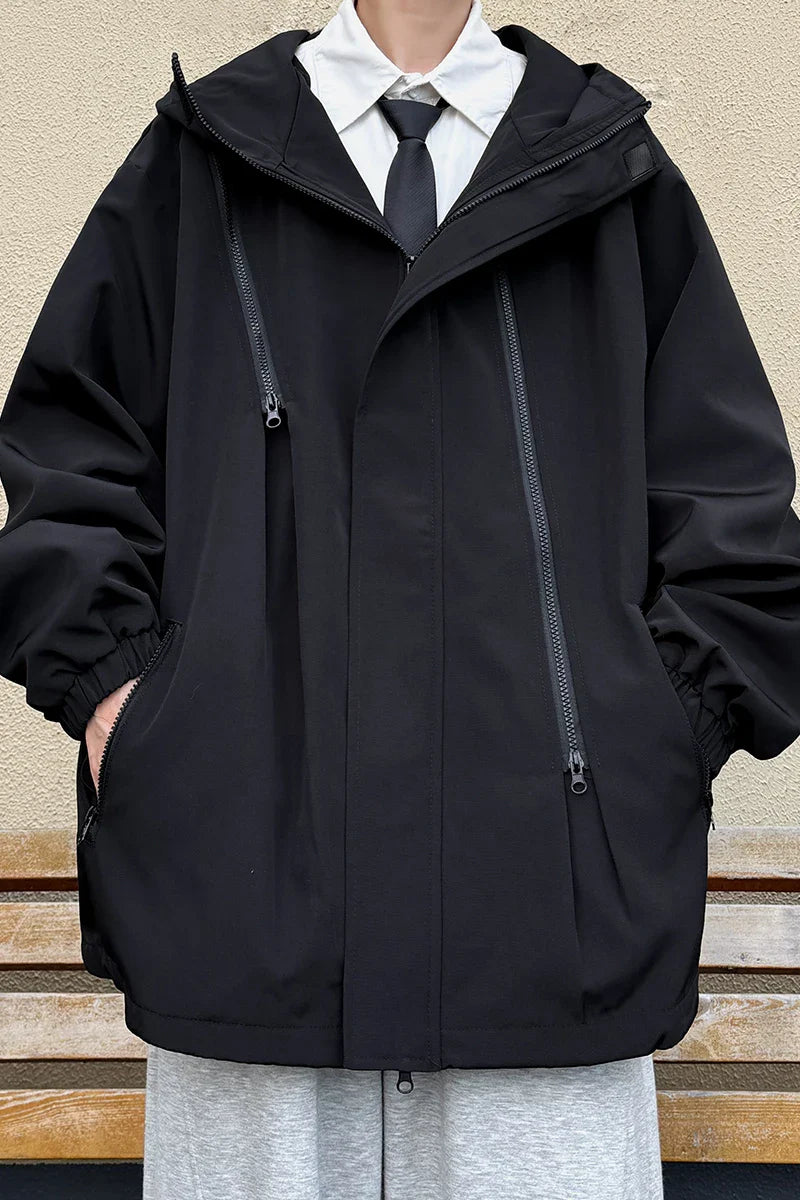 saferido Original Clothing Men's Korean Style Clothes for Men Loose Fitting Hoodie Men's Coats Models 2024 Popular Outerwear Jackets
