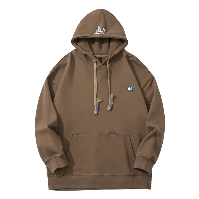 saferido Casual Autumn Man Hooded Sweatshirts Classic Solid Color Loose Oversized Hoodie College Style Japanese Hoodies Designer Tops