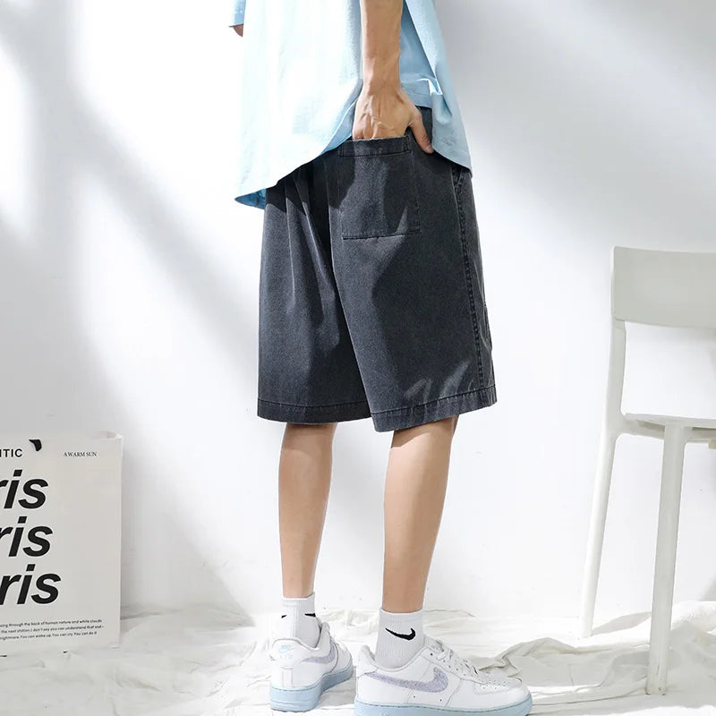 saferido Korean Clothes for Teenagers High Quality Brand Casual Vintgae Baggy Shorts Summer New Trendyol Oversize Men Shorts