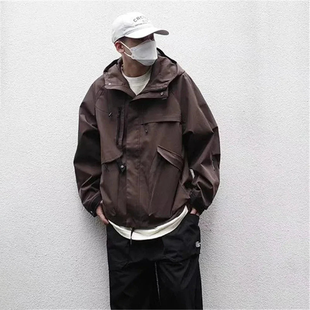 saferido Mens Work Clothes Jacket American Style Outdoor Windproof And Waterproof Autumn Winter Fashion Trend Loose Work Clothes Jacket