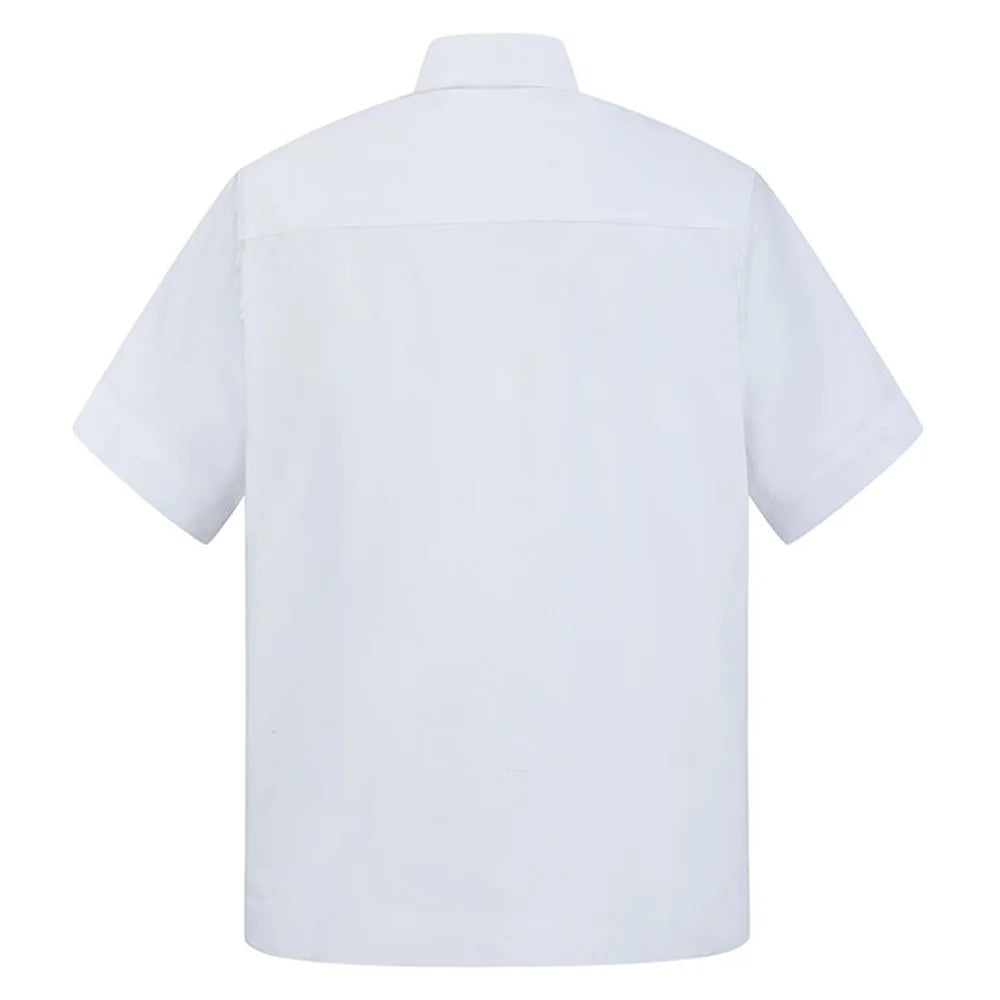 saferido Mens Stand Collar Functional Shirt Spring Summer Zipper Short Sleeve Shirts Tops Fashion Street Solid Original Design Blouse