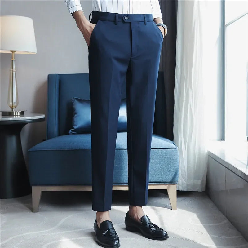 Men Dress Pants Autumn New Slim Fit Casual Pantalon Homme Wedding Party Formal Suit Trousers Men Clothing Oversized 28-42
