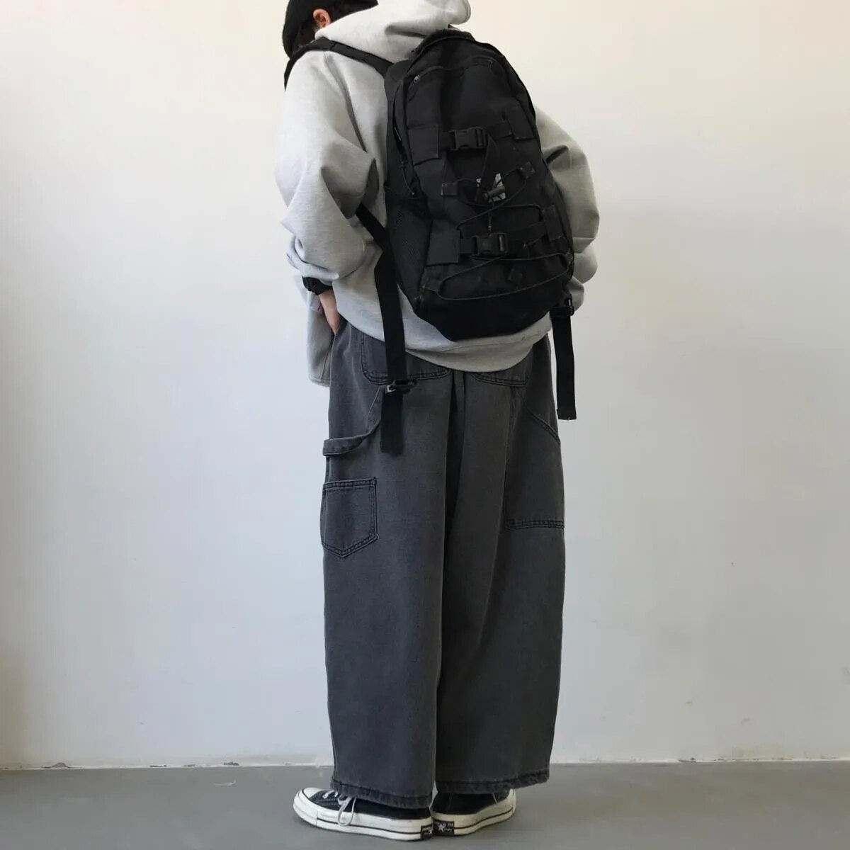 Streetwear Multi-pocket Jeans Loose Plus Size 5XL Wide Leg Pants Japanese Harajuku Casual Denim Trousers Men Clothing