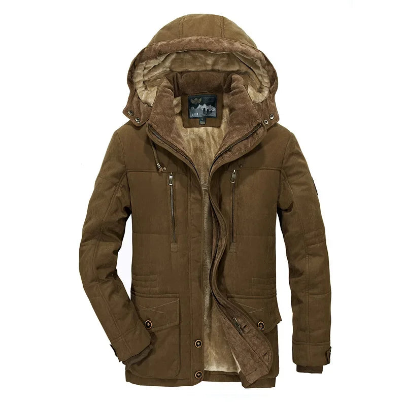 Jackets for Men Winter Windbreaker Clothing Biker Aviator Baseball Motorcyclist New Coats Hooded Zip-up Big Size L-6XL