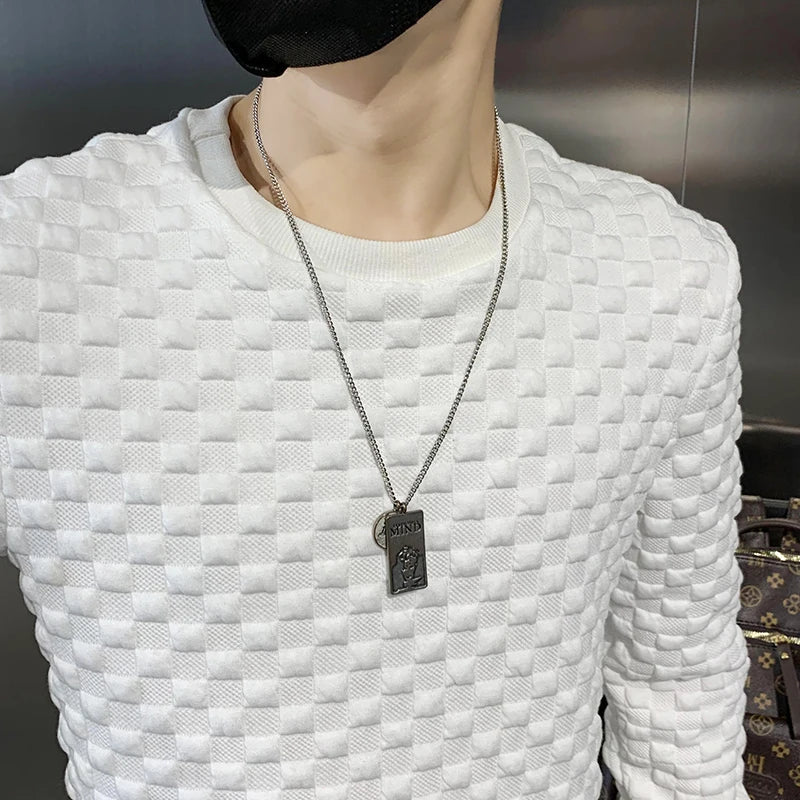 saferido Male Spring Autumn Round Collar Loose Long sleeve Hoodies /Male Slim Fit High-Grade Sweatshirts Basis Tops Streetwear S-3XL