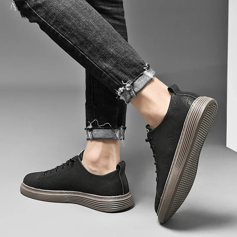 Italian Genuine Leather Casual Shoes Men's Lace Up Oxford Shoes Outdoor Jogging Shoes Office Men's Dress Shoes Large Size 36-47