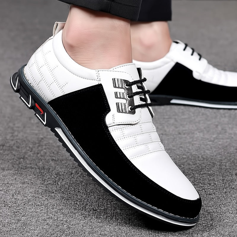 saferido Trending Leather Shoes for Men Business Casual Dress Shoe Lace Up Formal Party Men Shoes Comfortalbe All-match Wedding Oxfords