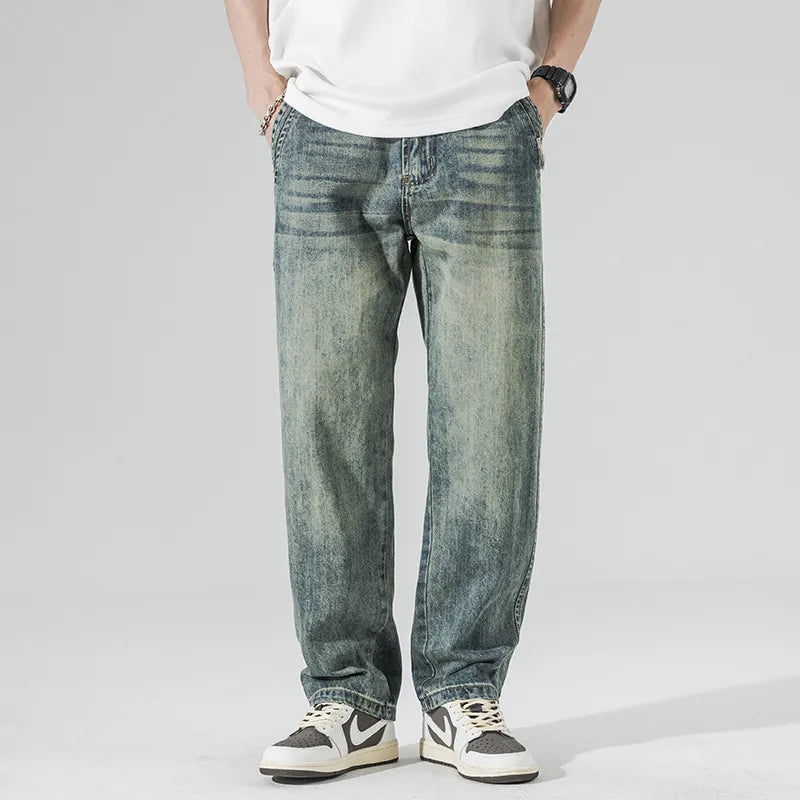 Baggy Jeans Men Wide Leg Pants Casual Oversize Jeans For Men Clothing Loose Fit Streetwear Vintage Male Denim Trousers New