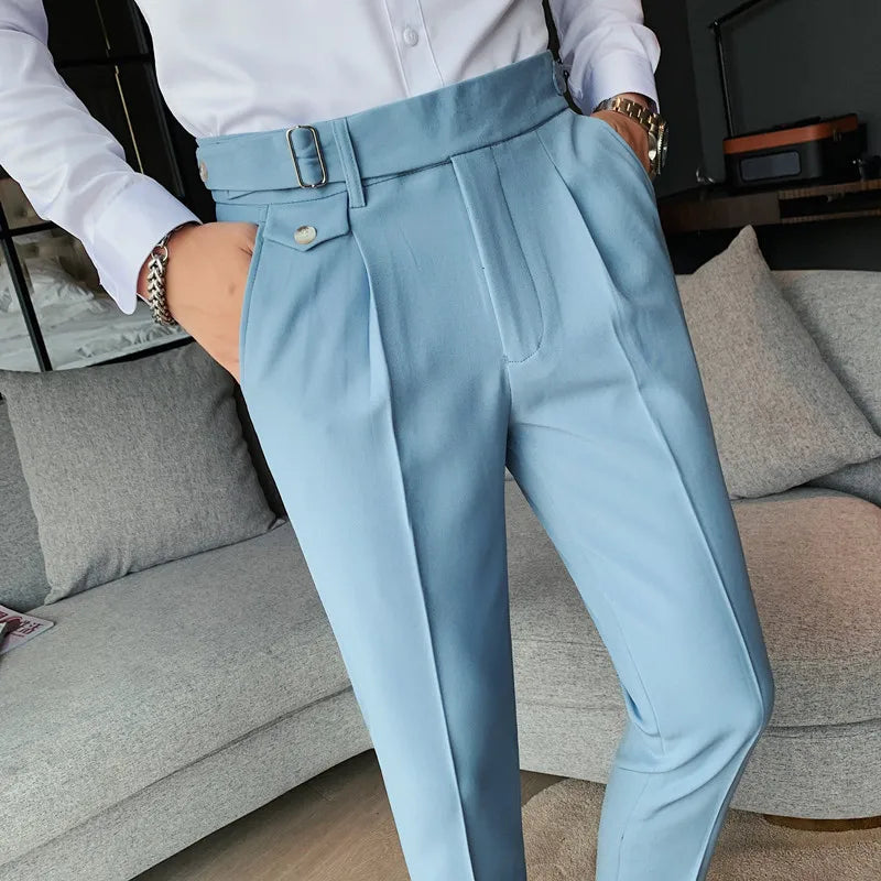 saferido Brand Clothing Fashion Spring High Quality Slim Fit Business Suit Pants/Male White Black Leisure Dress Trousers 29-36