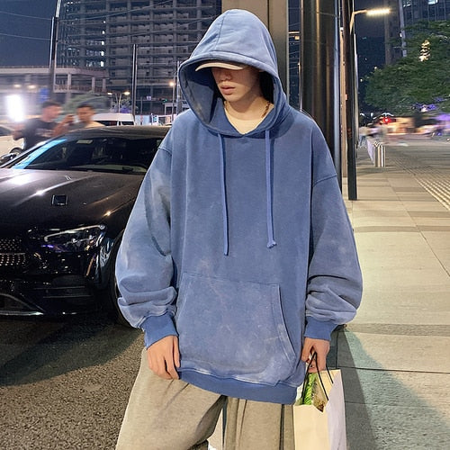 Legible Spring Autumn Casual Hoodies Men Solid Hooded Hoodies Male Loose Sweatshirts Pullovers Man