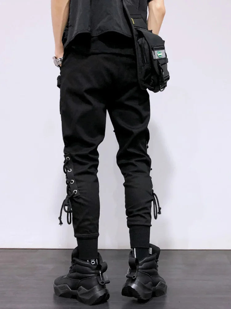 saferido Men's Male fashion black European American fashion brand harem pants personality street catwalk casual pants