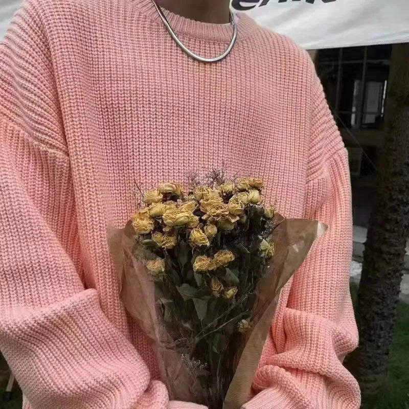 Solid Striped Sweater for Men Autumn Winter Casual O-neck Long Sleeve Pullovers Male Vintage All-match Knitted Jumpers Chic Tops