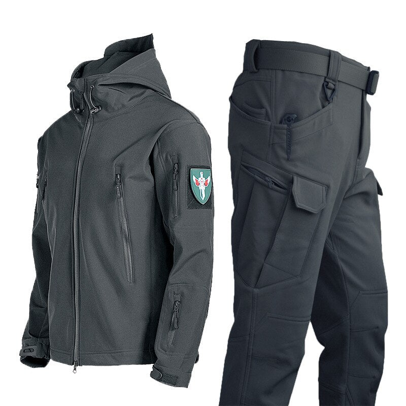 Winter Autumn Fleece Men Jacket Military Tactical Waterproof Suit Outdoor Fishing Hiking Camping Tracksuits Coat Thermal