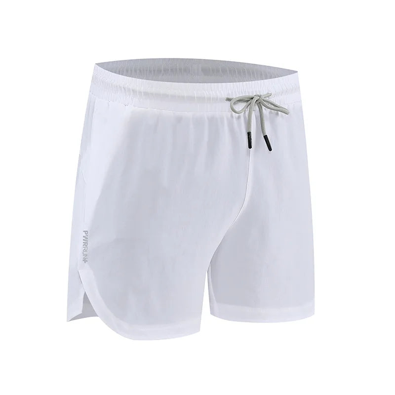 saferido American Style Ice Silk Men Sports Shorts Track and Field Basketball Shorts Solid Color Loose Quick Drying Woven Training Pants