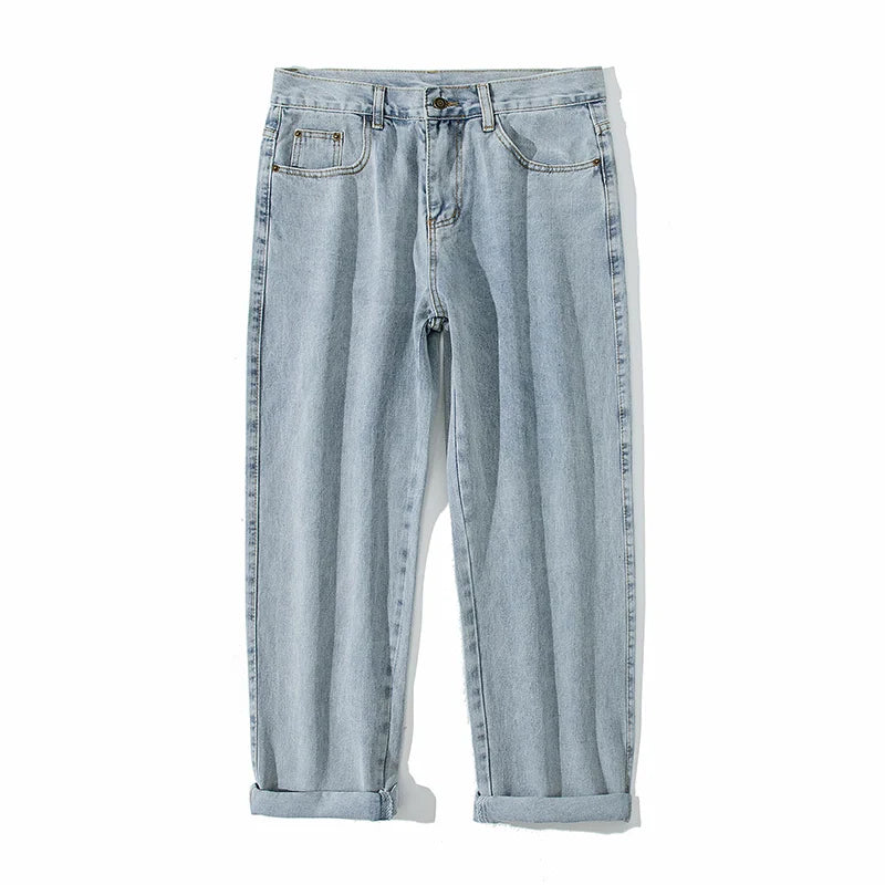 saferido Spring brand straight loose trouser Korean High street men and women can wear denim classic fashion trend boys girls jeans