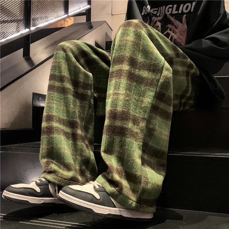 saferido Men Casual Cargo Pants Wool Harem Pants Baggy Joggers Mopping Trousers Harajuku Hip Hop Loose Women Wide Leg Pants Overalls