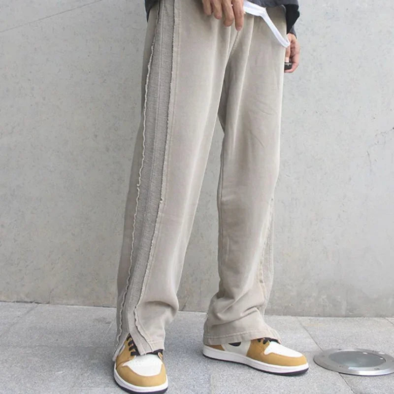 saferido Men's Casual Pants Wide Korean Style Y2k Free Shipping Baggy Harajuku Streetwear Cotton Trousers Male Sale Classic Fashion Long