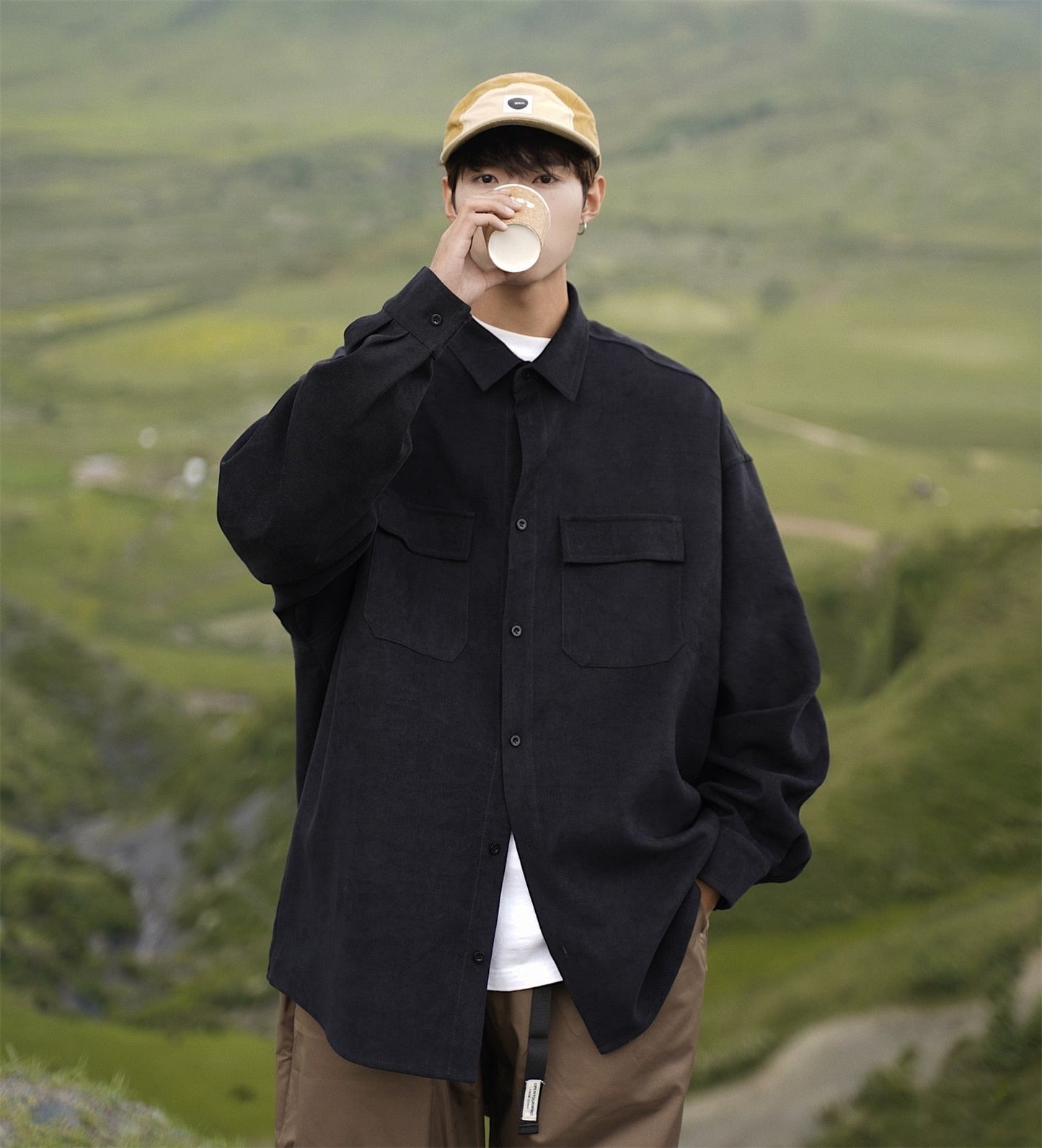 Men Korean Fashion White Long Sleeve Shirts Mens Japanese retro Shirts Blouses Harajuku Oversized Shirt Male Button Up 5XL