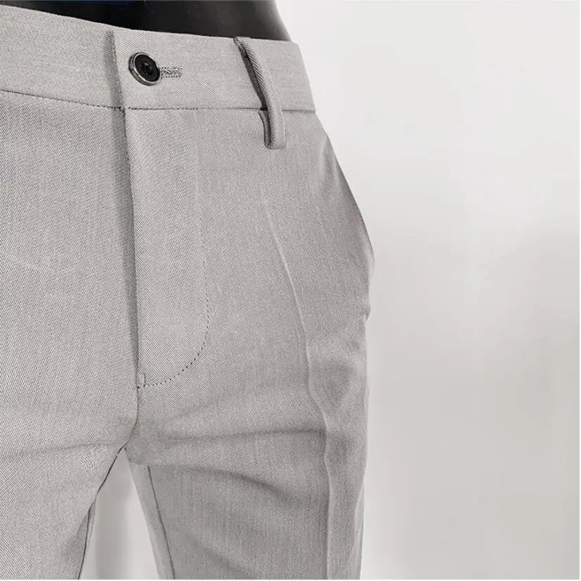 saferido Men British High Waist Straight Pants Men Social Trousers Pant Italian Mens Formal Pant Pantalones Hombre Dress Ankle Pants