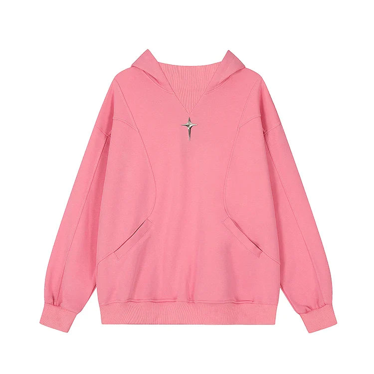 saferido American Street Retro Hooded Sweater for Men and Women Autumn New Design Sense Couple Loose Versatile Coat