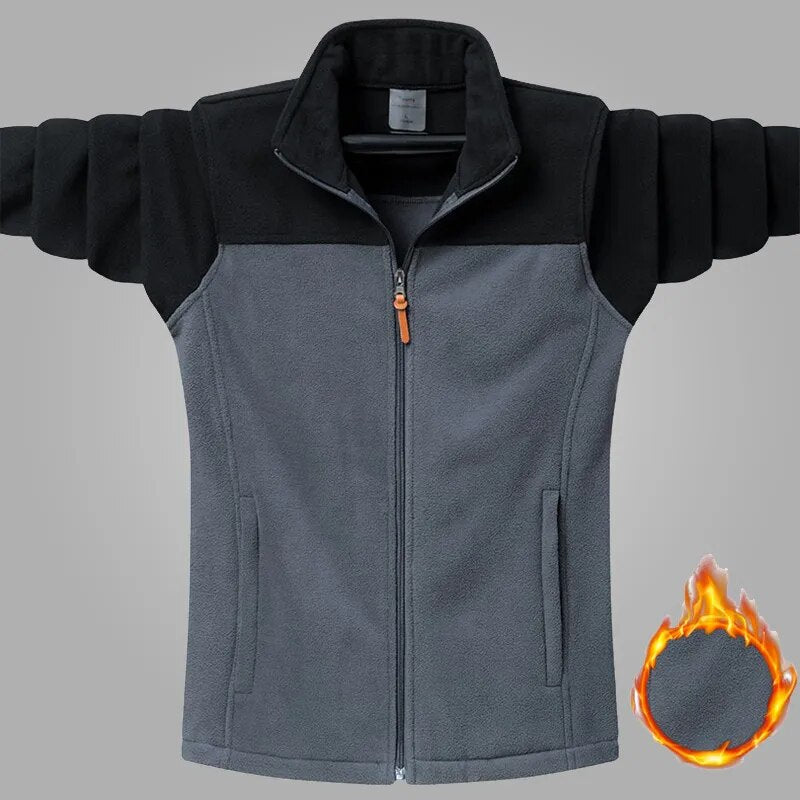 US Plus Size 9XL New Winter Fleece Jacket Men Tactical Softshell Fleece Camping Work Coat Fashion Thick Warm Harajuku Parkas Man