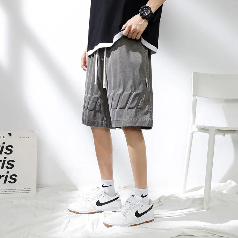 saferido Korean Clothes for Teenagers High Quality Brand Casual Vintgae Baggy Shorts Summer New Trendyol Oversize Men Shorts