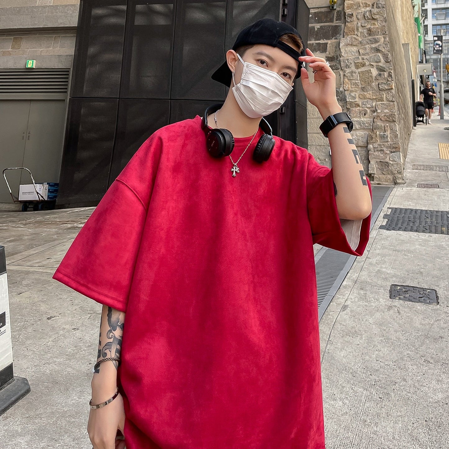 New Design Men's T Shirt Summer Fashion Loose Basic Solid O-Neck T Shirts Women Casual Short Sleeve Hip Hop Top Tees Streetwears