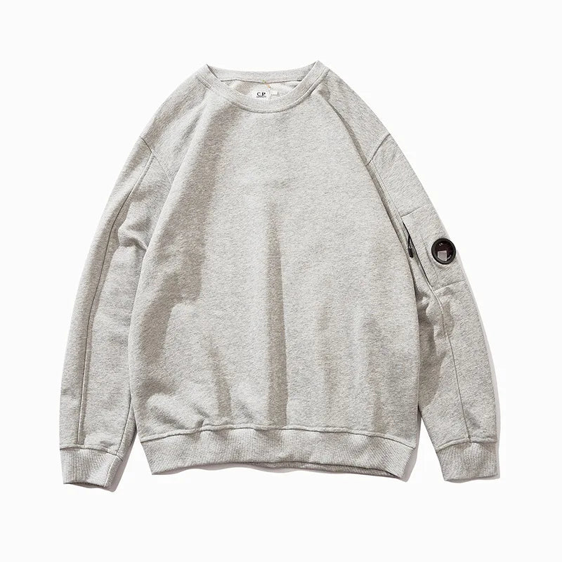 saferido Fall Winter Male Collection Casual Fashion Style O-Neck Loose Fit Sweatshirt for Men Oversized Outwear Men Clothing Street Grey