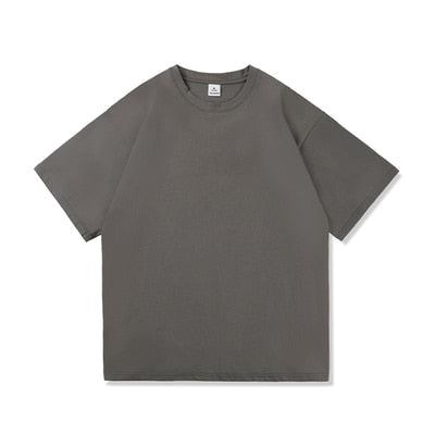 Summer Fashion Men's T Shirt Casual Solid Short Sleeve Classical Tee Mens 100% Cotton Oversized Hip-Hop Top Tees 5XL