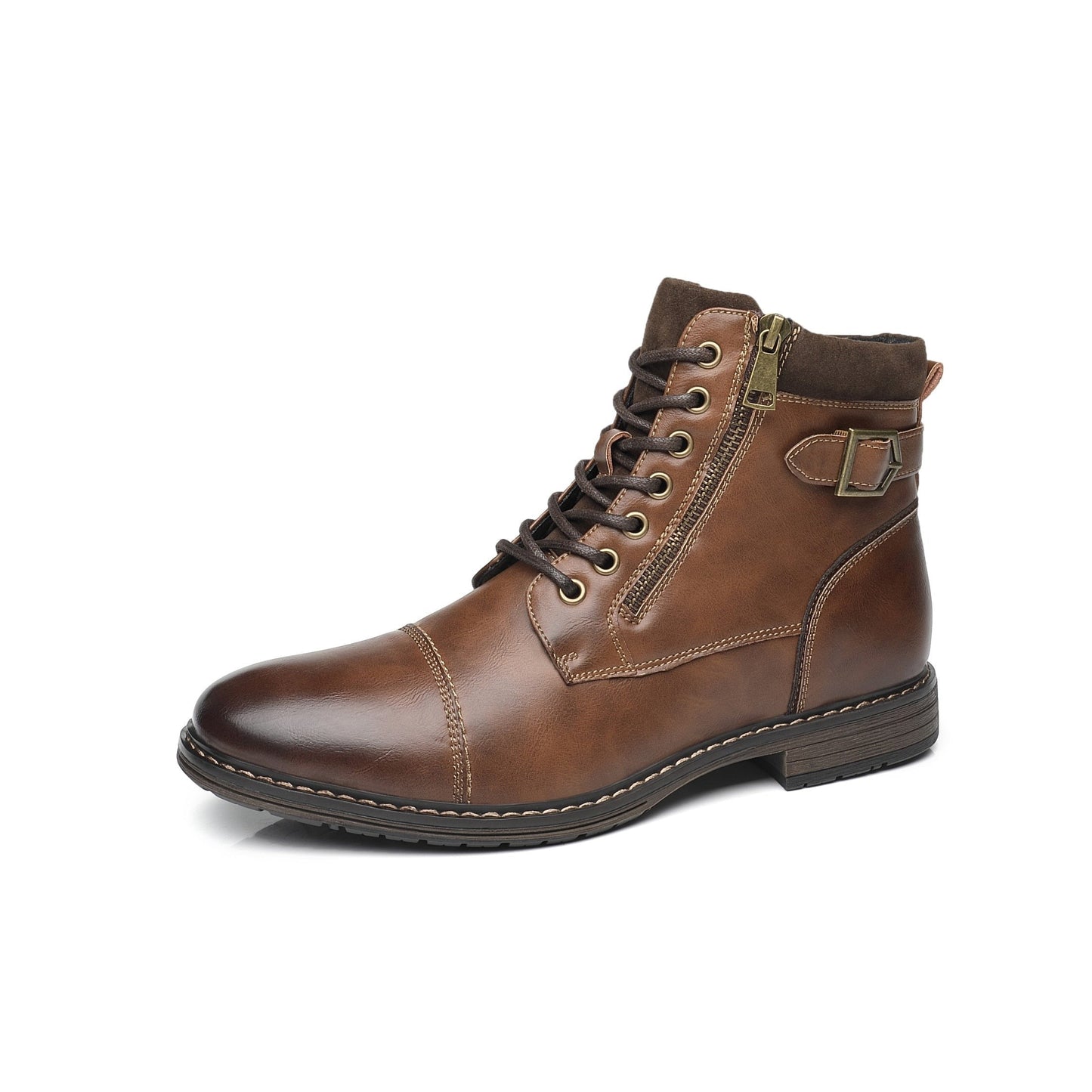 saferido Men's Boots Winter Fashion botines Zip Lace-up Ankle Boots Vintage Business Dress Shoes Leather Casual Shoes For Men