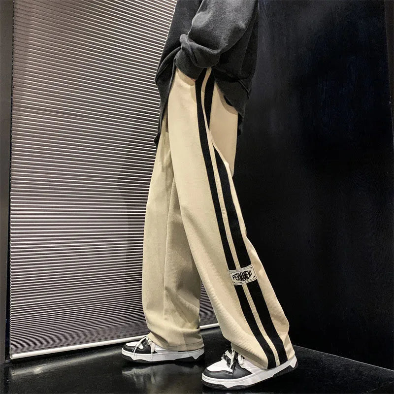 Autumn Men Casual Wide-Leg Pants Korean Version Y2k Streetwear Hip Hop Men Fashion Trousers Sweatpants Harajuku Pants Men